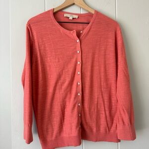 LOFT Pink 3/4 Sleeve Cardigan